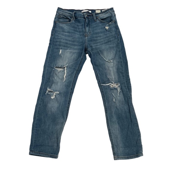 eunina Frankie Low Rise Girlfriend Distressed Jeans Size 7 Women’s - Picture 1 of 7